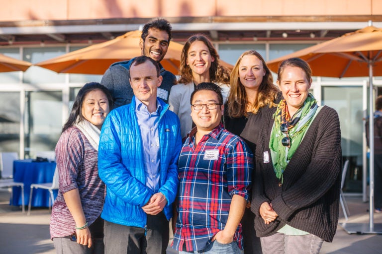 Group photo of Dr. Roel Ophoff and his lab members at the Neurobehavioral Genetics Retreat hosted on March 1, 2018 at the Annenberg Community Beach House