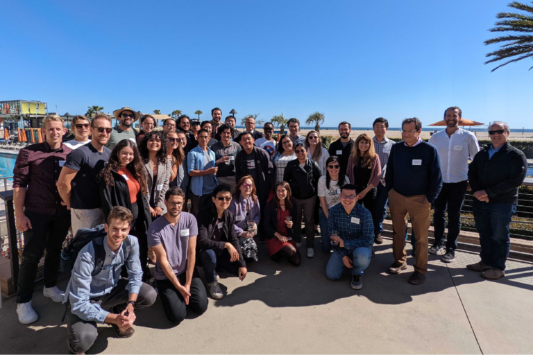 Group photo of 39 attendees (faculty, postdoctoral scholars, graduate students, and staff) at the Neurobehavioral Genetics Retreat hosted on May 12, 2022 at the Annenberg Community Beach House
