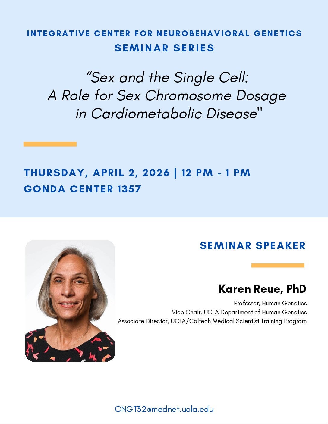 2026-04-02_Karen Reue_ICNG Seminar_Flyer